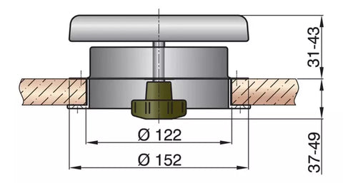 Vetus Athos stainless steel mushroom deck ventilator for boat, yacht - ATHOS1