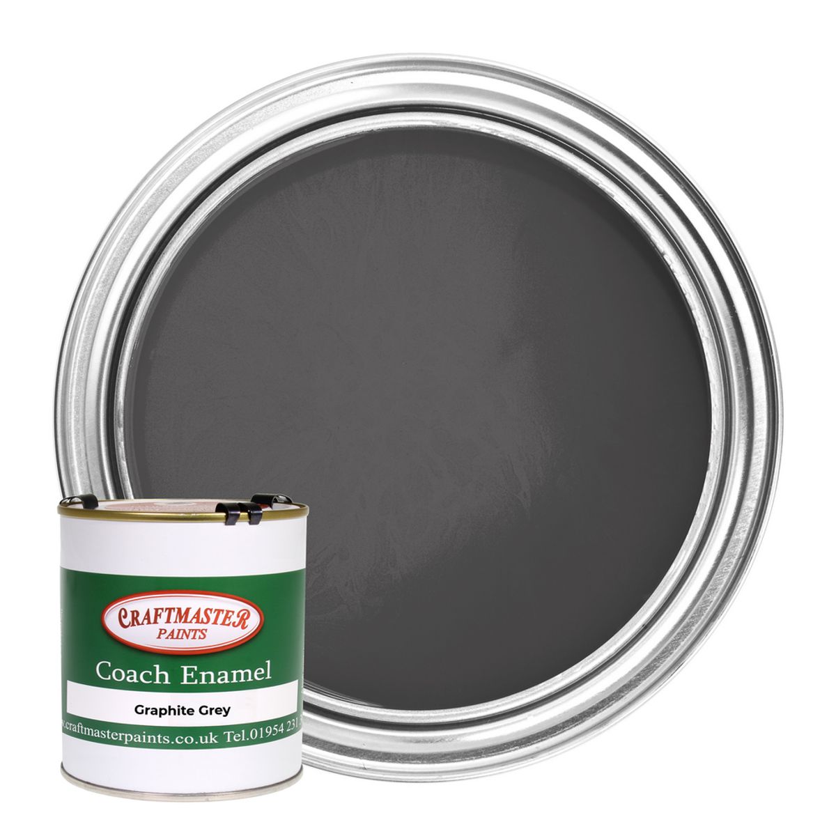 Craftmaster*High Quality" GRAPHITE GREY, Coach Paint 1LTR-Boat/Narrowboat.