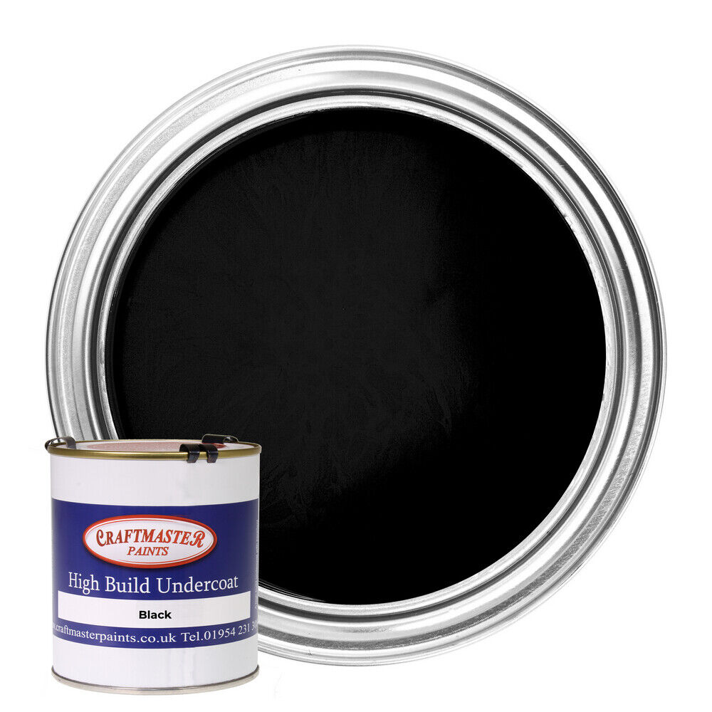 CRAFTMASTER, Undercoat 1Ltr Narrowboat Canalboat, boat paint, Black