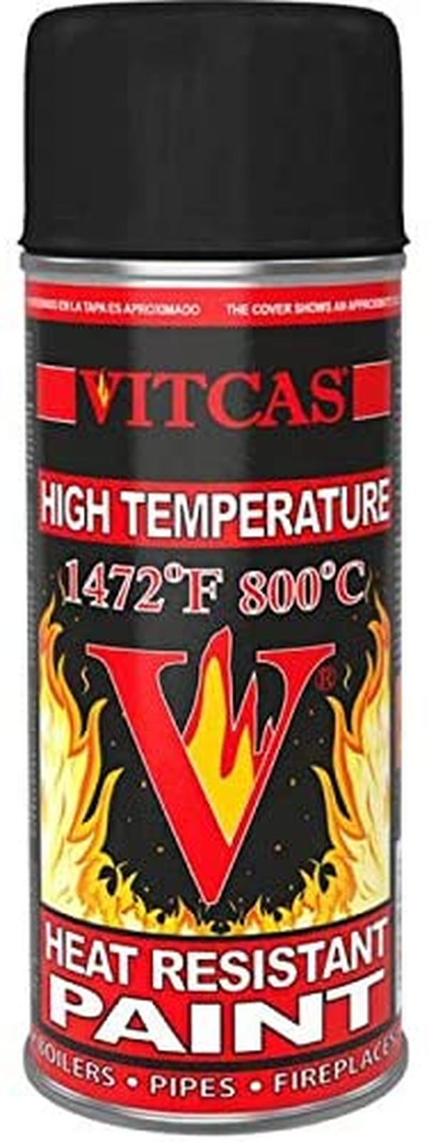 Vitcas bulk box deal, 6 cans of black heat resistant spray paint,